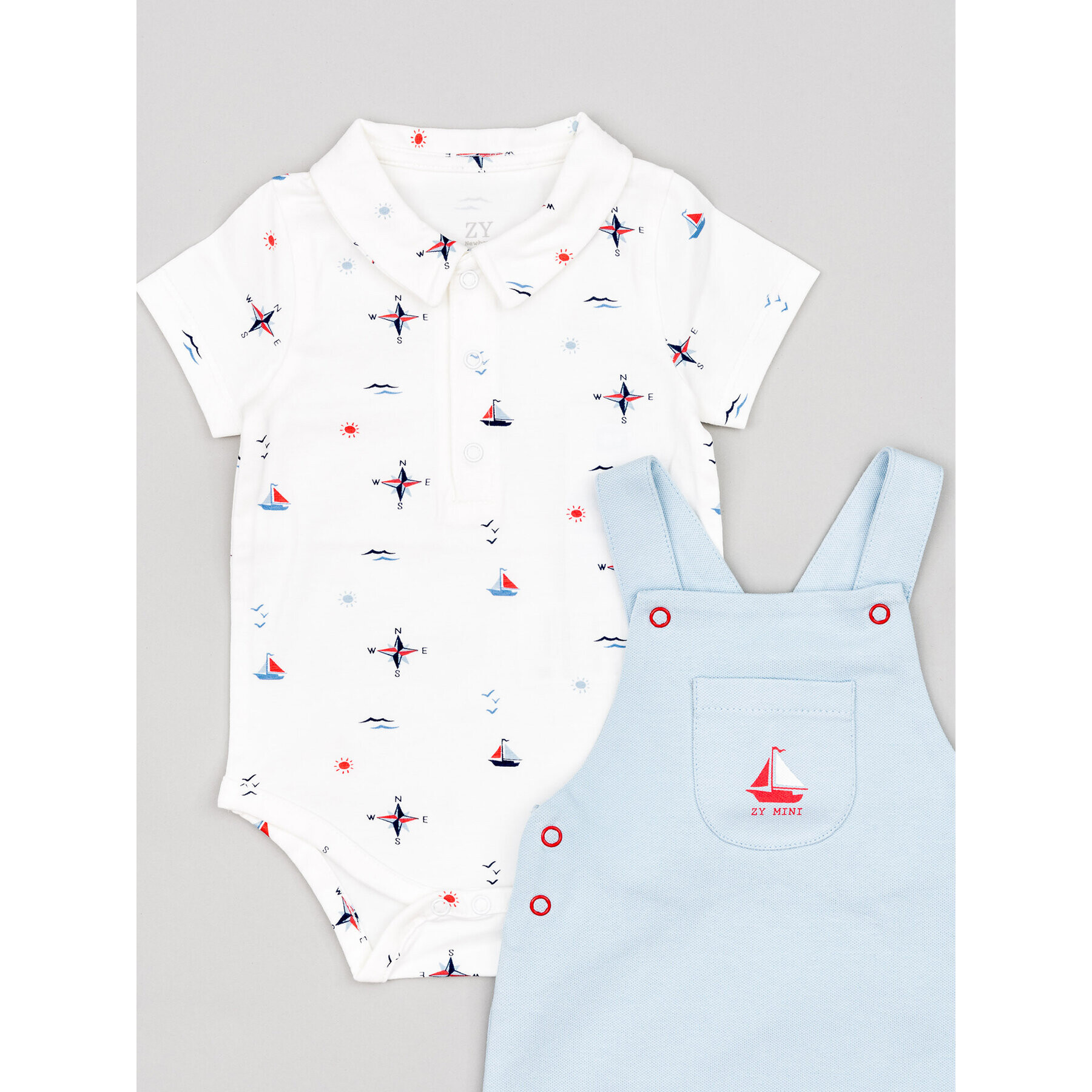 Zippy Детско боди ZNBAP0602 23002 Син Regular Fit - Pepit.bg