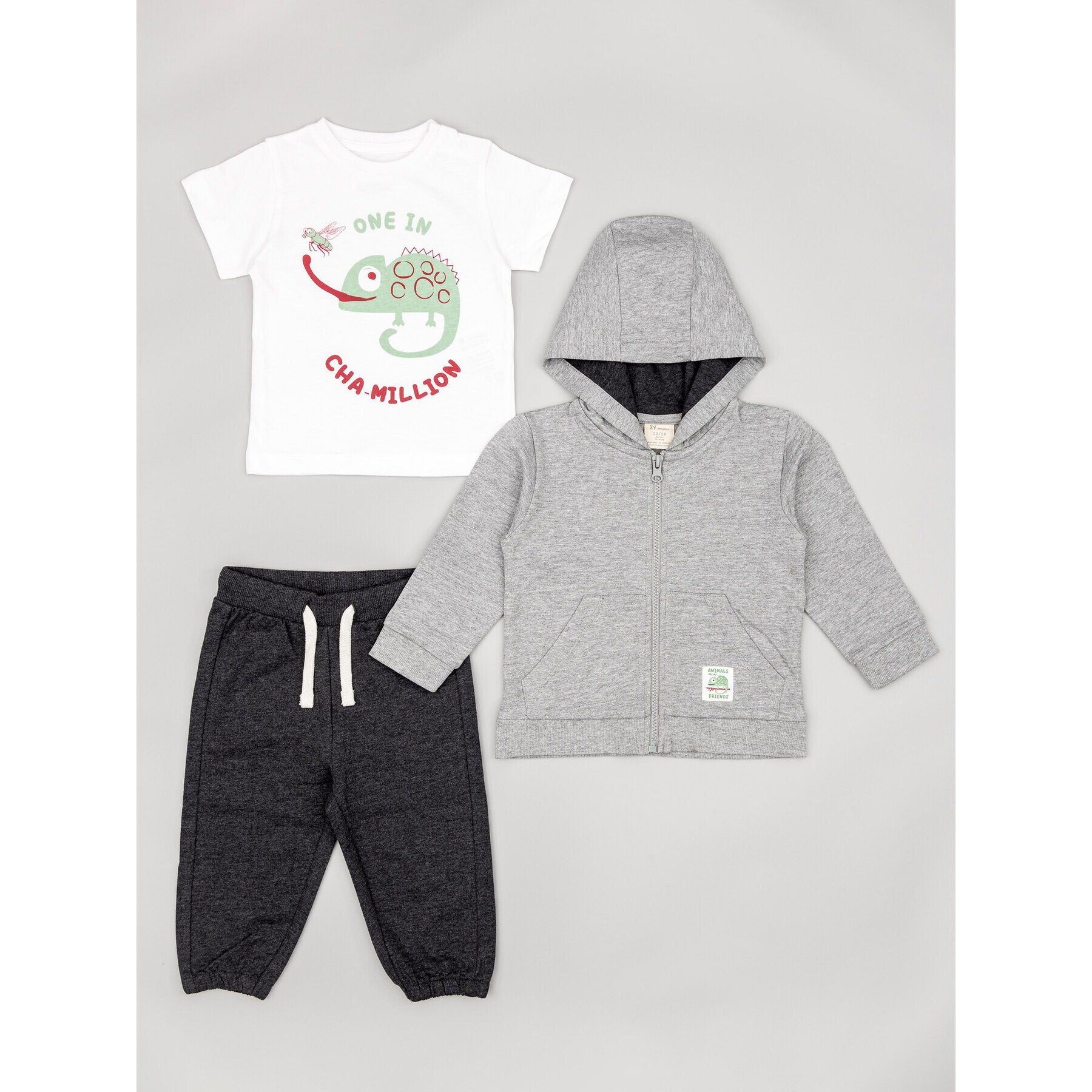 Zippy Спортен екип ZBBAP0601 23002 Сив Regular Fit - Pepit.bg
