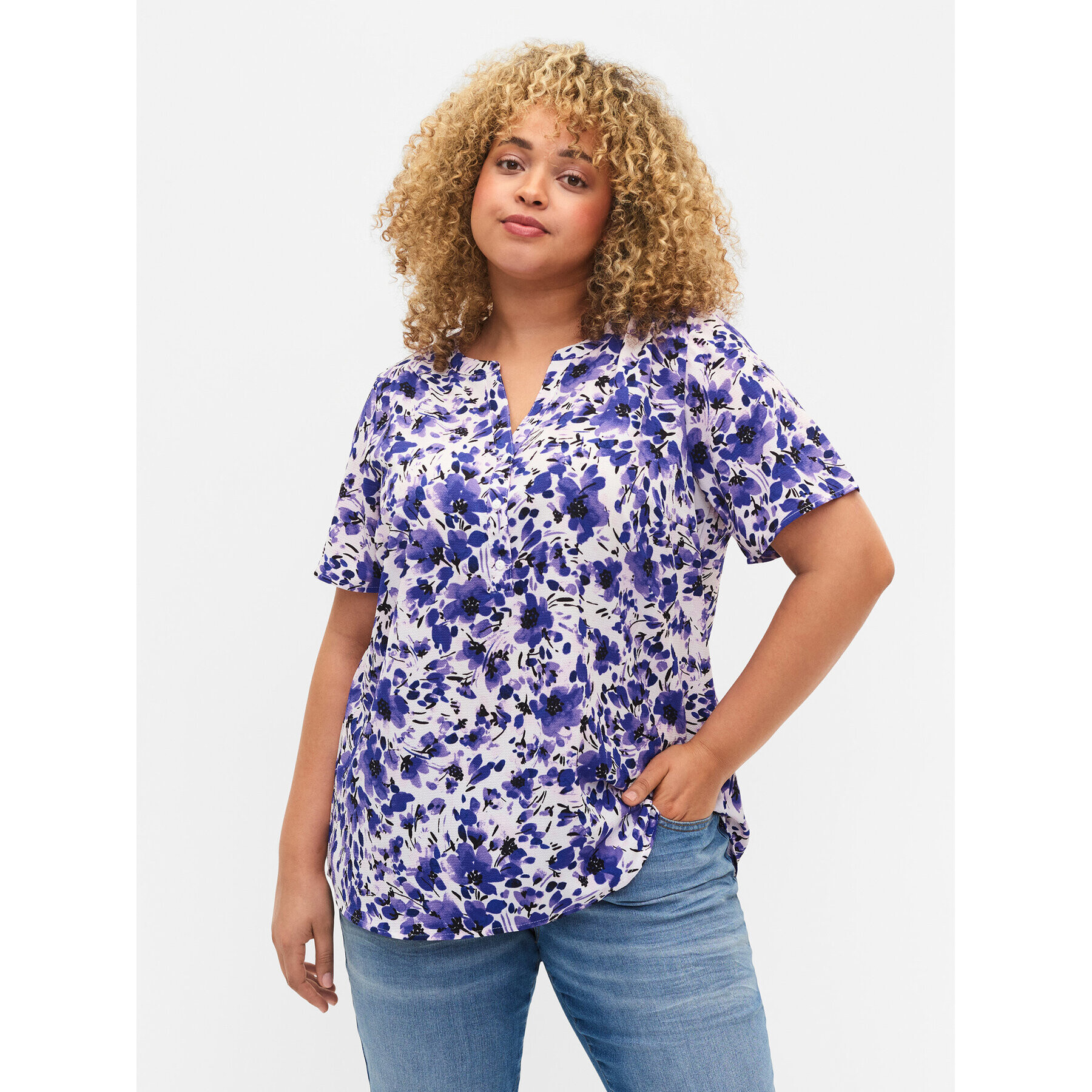 Zizzi Блуза CA02310O Виолетов Regular Fit - Pepit.bg