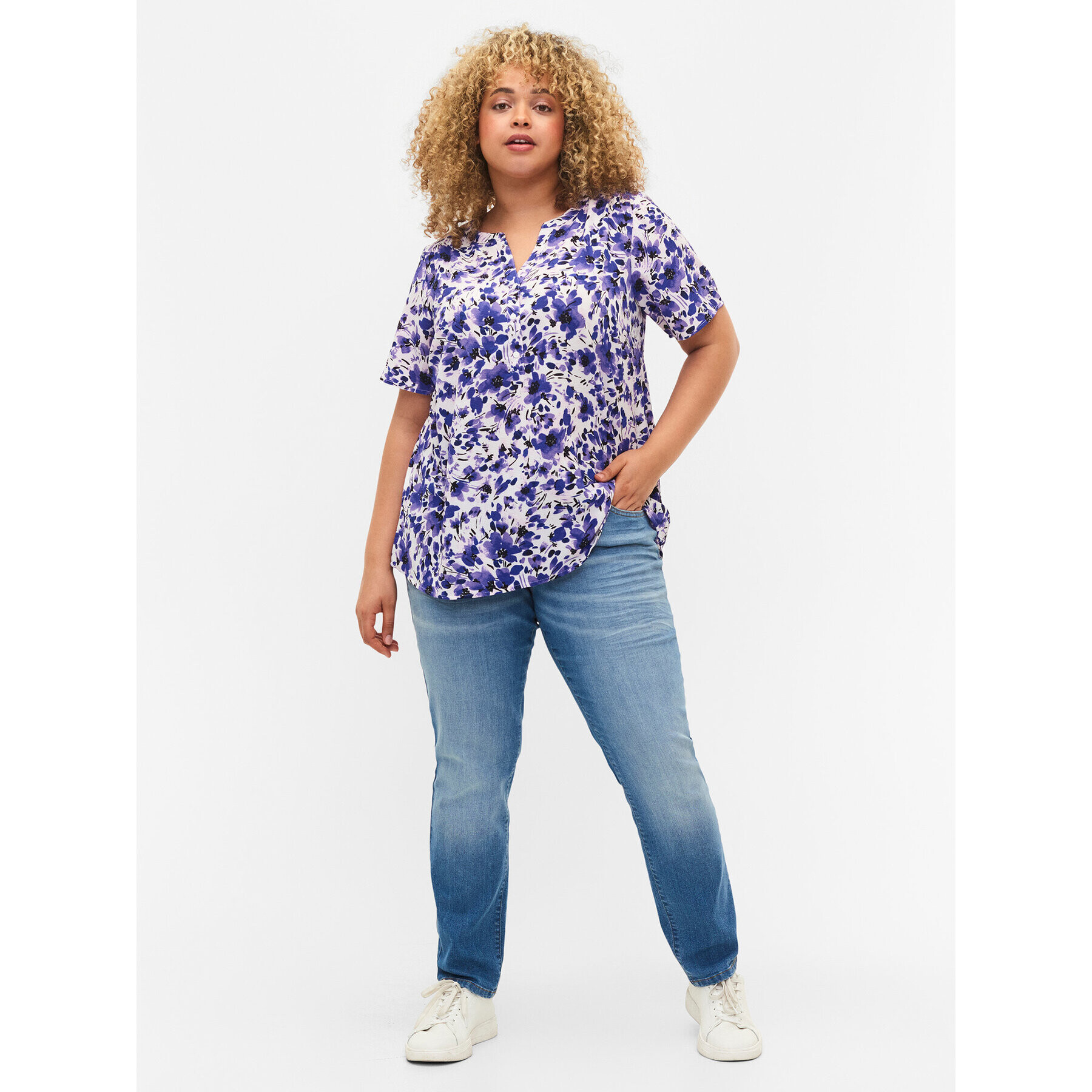 Zizzi Блуза CA02310O Виолетов Regular Fit - Pepit.bg