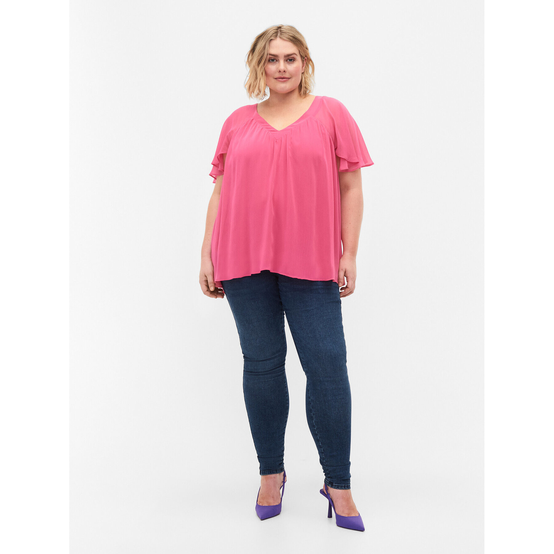 Zizzi Блуза M58831A Розов Loose Fit - Pepit.bg