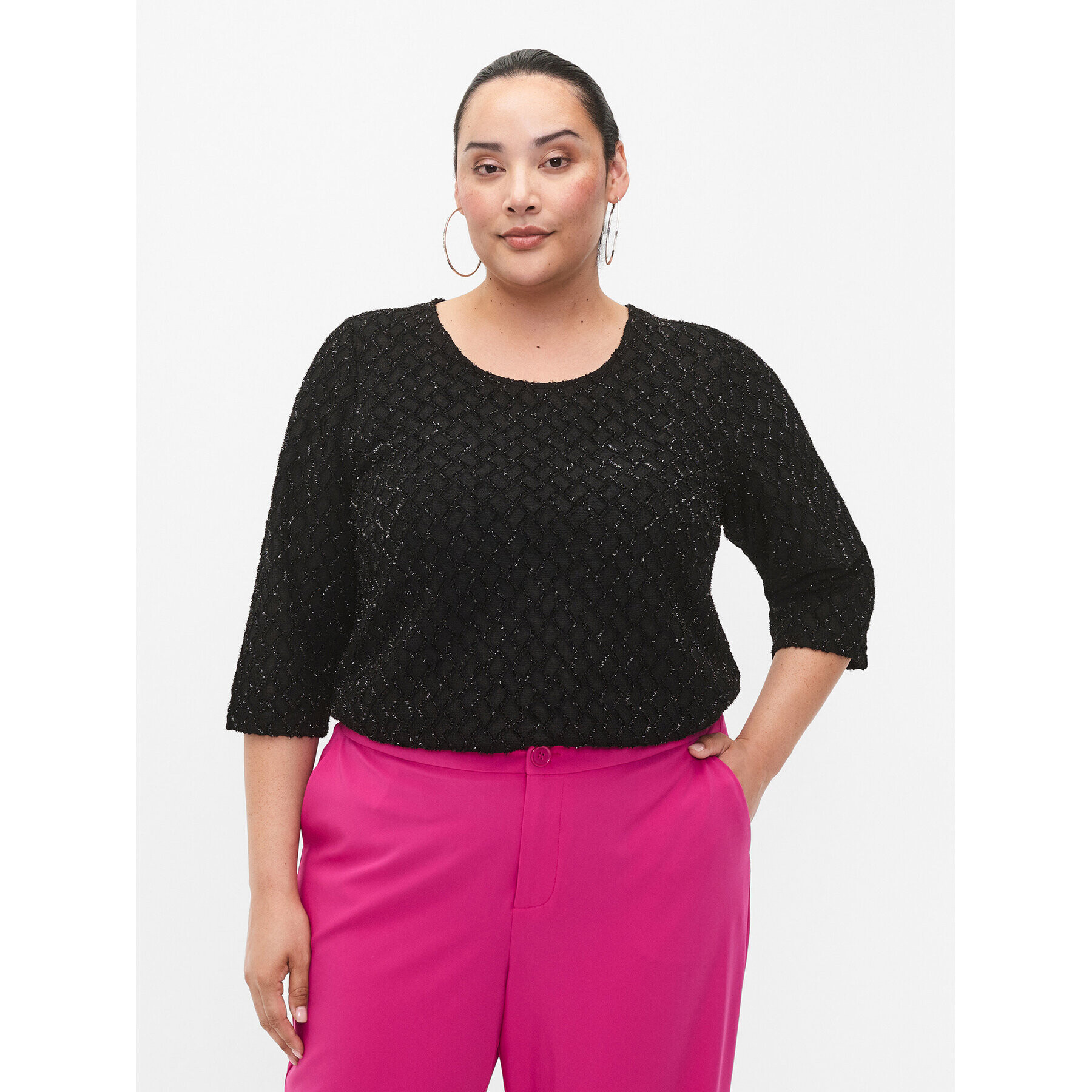 Zizzi Блуза M59212A Черен Regular Fit - Pepit.bg