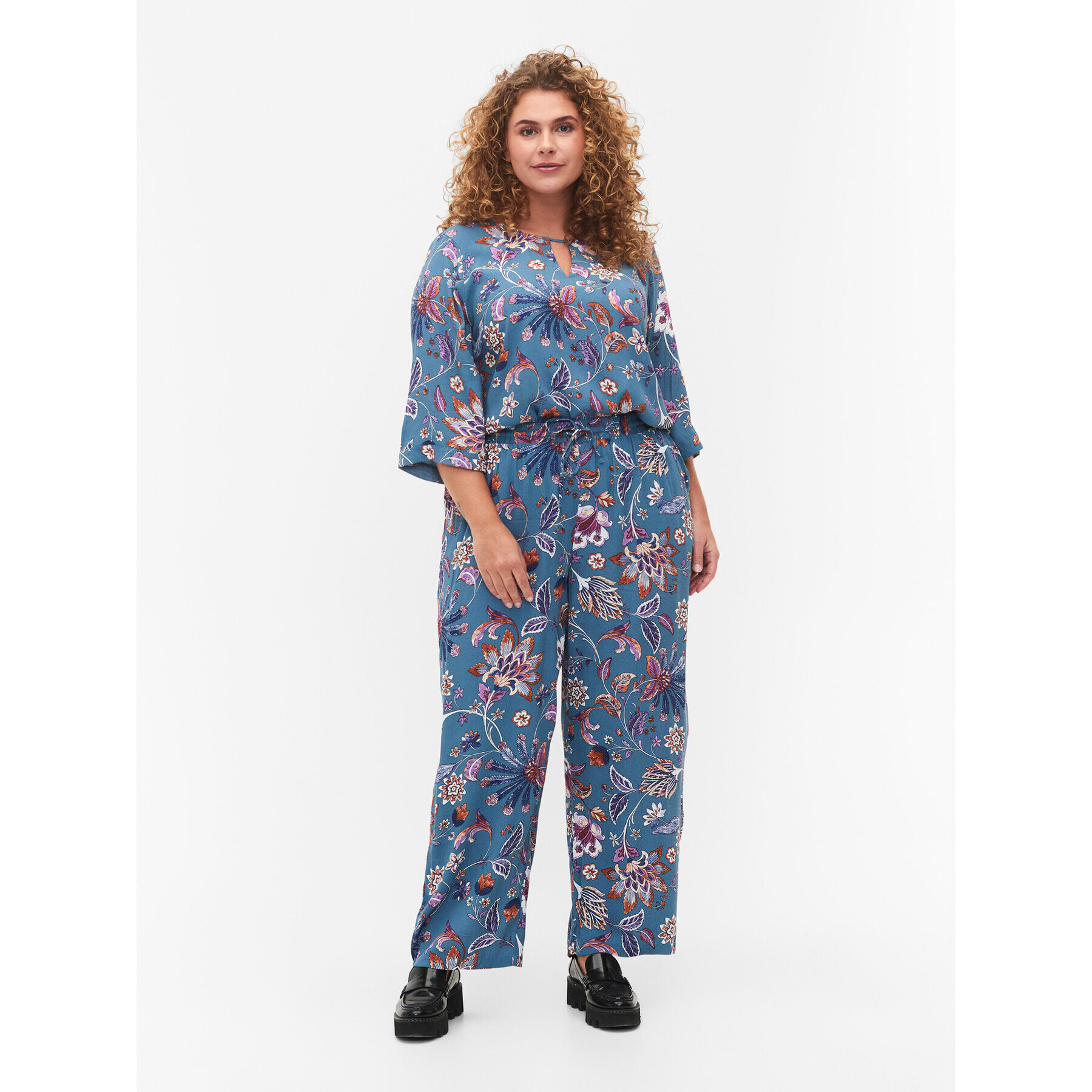 Zizzi Блуза V00040E Син Loose Fit - Pepit.bg