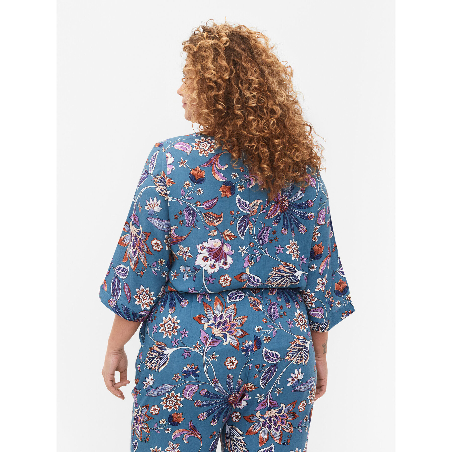 Zizzi Блуза V00040E Син Loose Fit - Pepit.bg