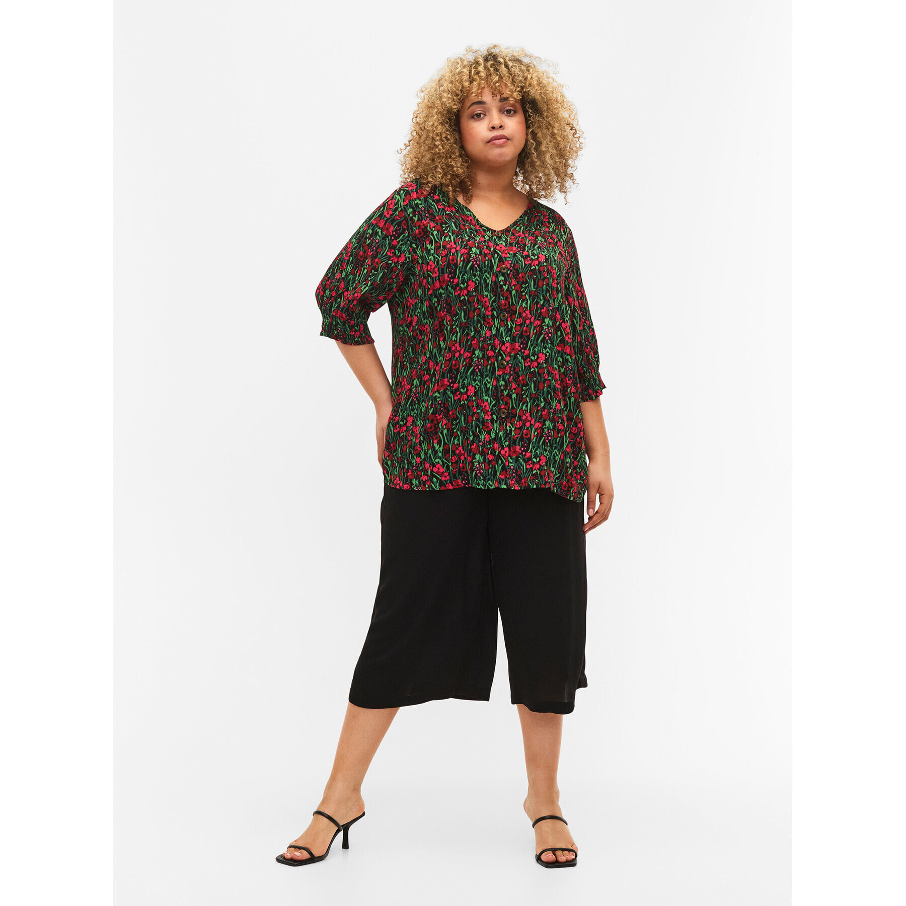 Zizzi Блуза V00040O Черен Loose Fit - Pepit.bg