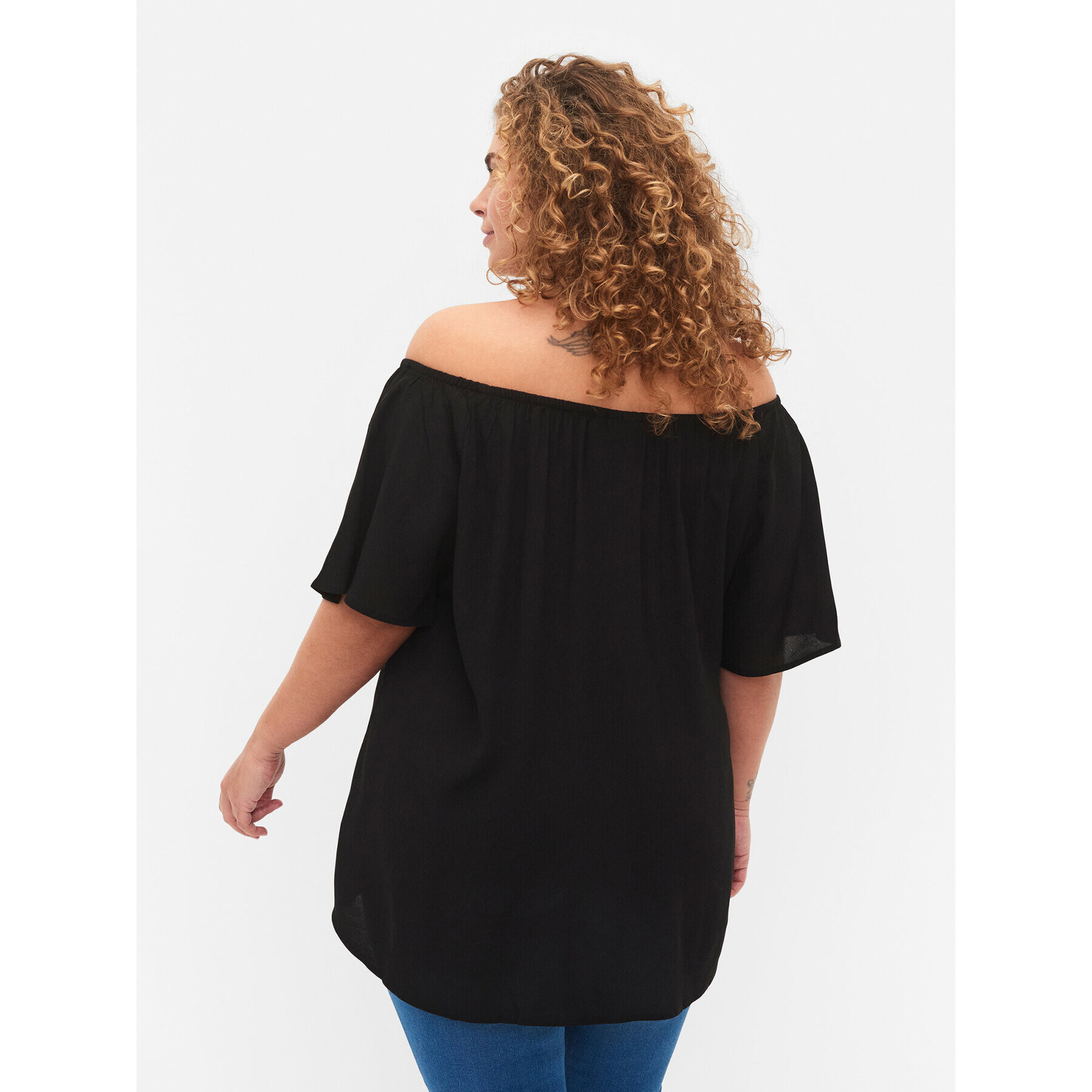 Zizzi Блуза V00040S Черен Loose Fit - Pepit.bg