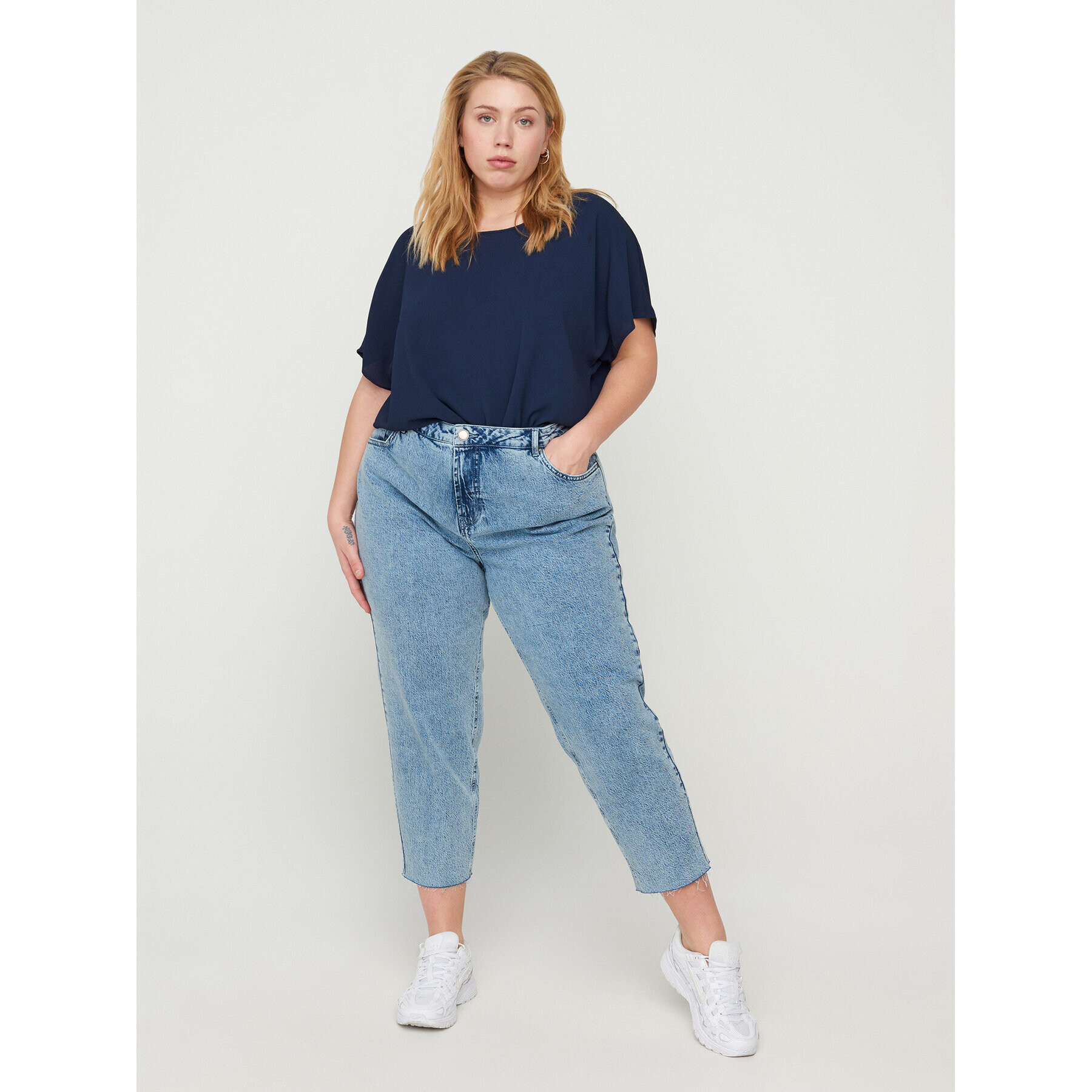 Zizzi Блуза V10000A Тъмносин Regular Fit - Pepit.bg