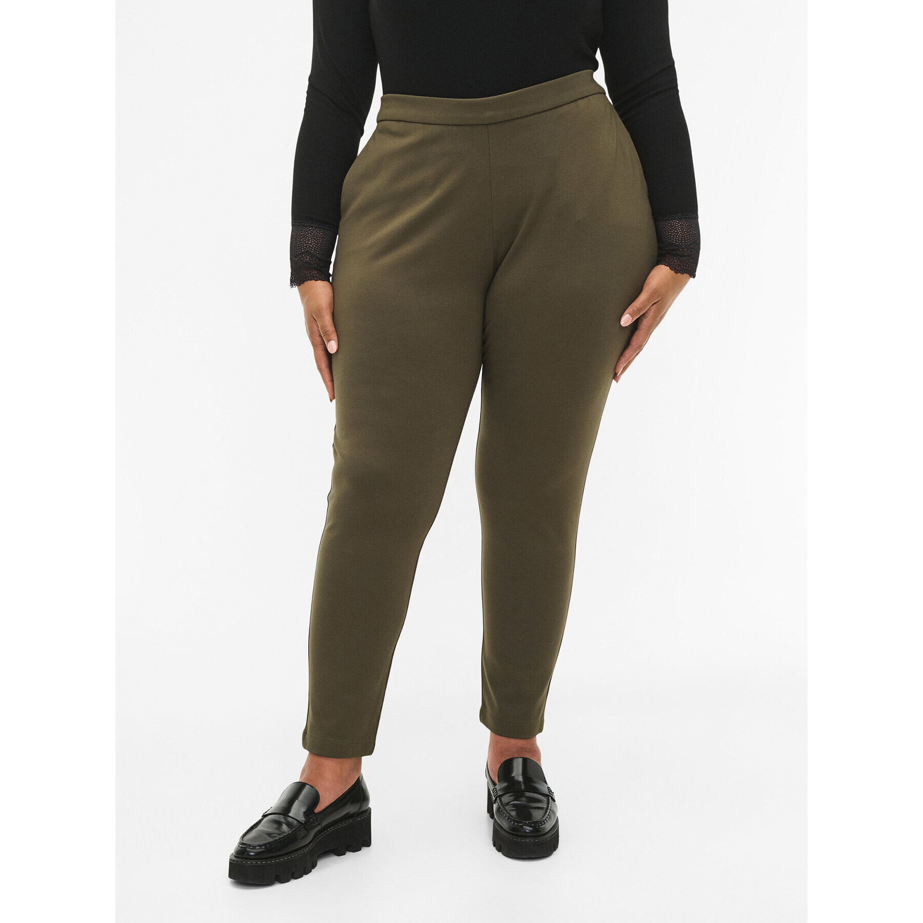 Zizzi Чино панталони J21008P Зелен Slim Fit - Pepit.bg