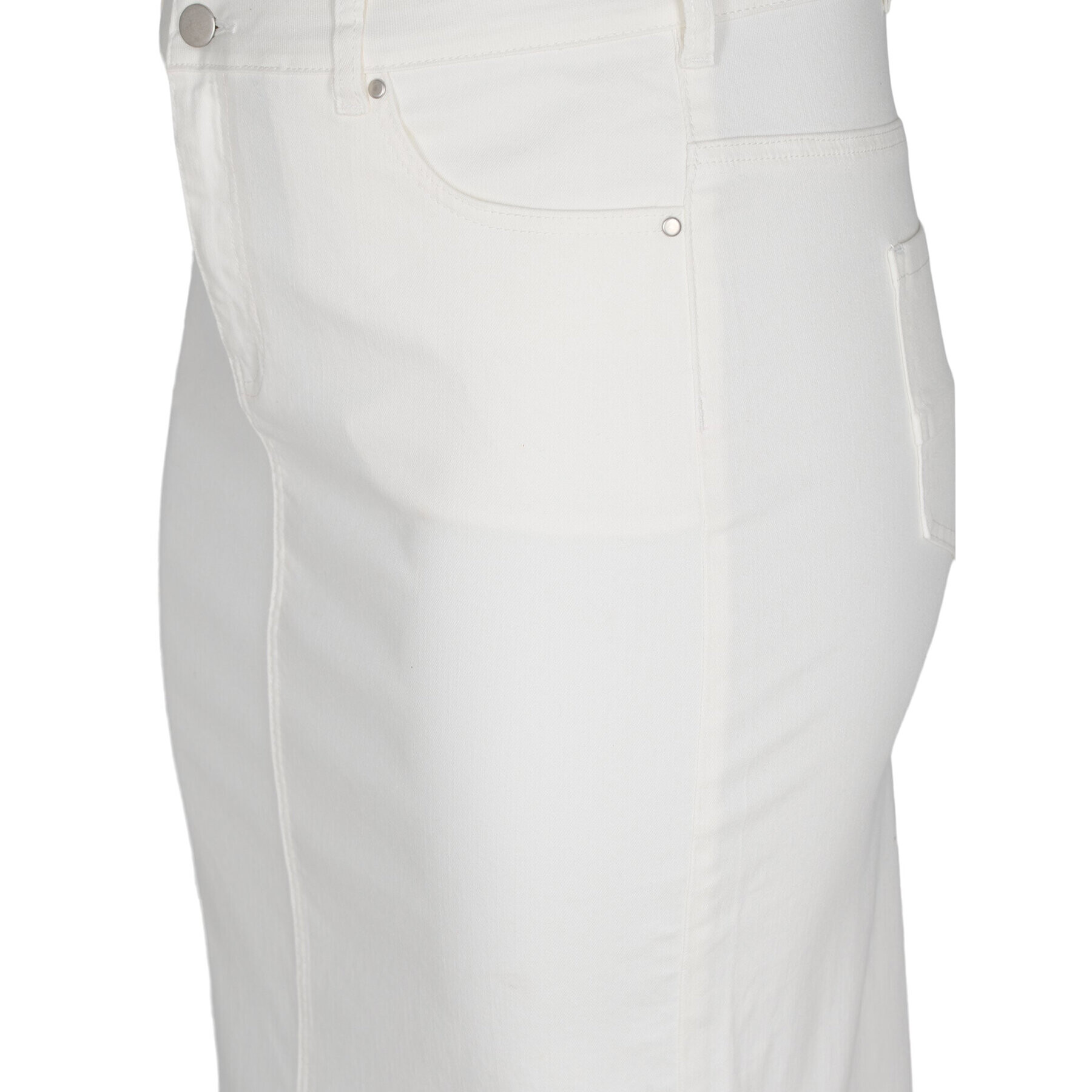 Zizzi Дънкова пола J10771A Бял Regular Fit - Pepit.bg