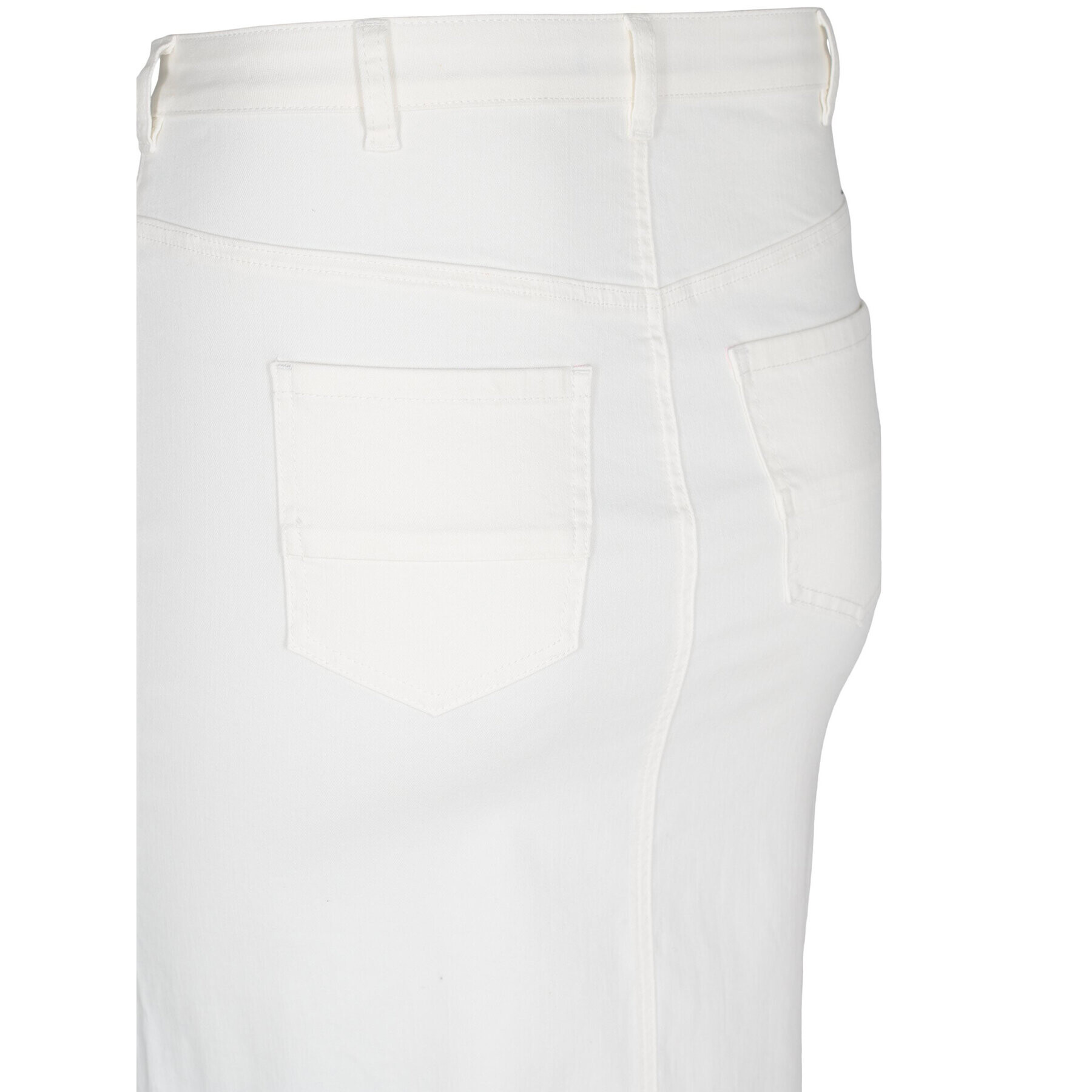 Zizzi Дънкова пола J10771A Бял Regular Fit - Pepit.bg