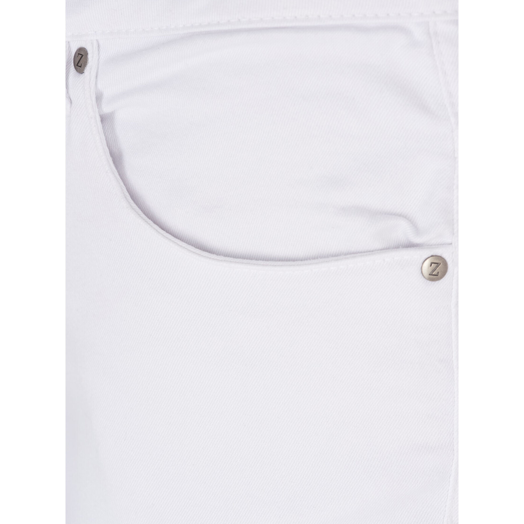 Zizzi Дънкови шорти O10305H Бял Slim Fit - Pepit.bg