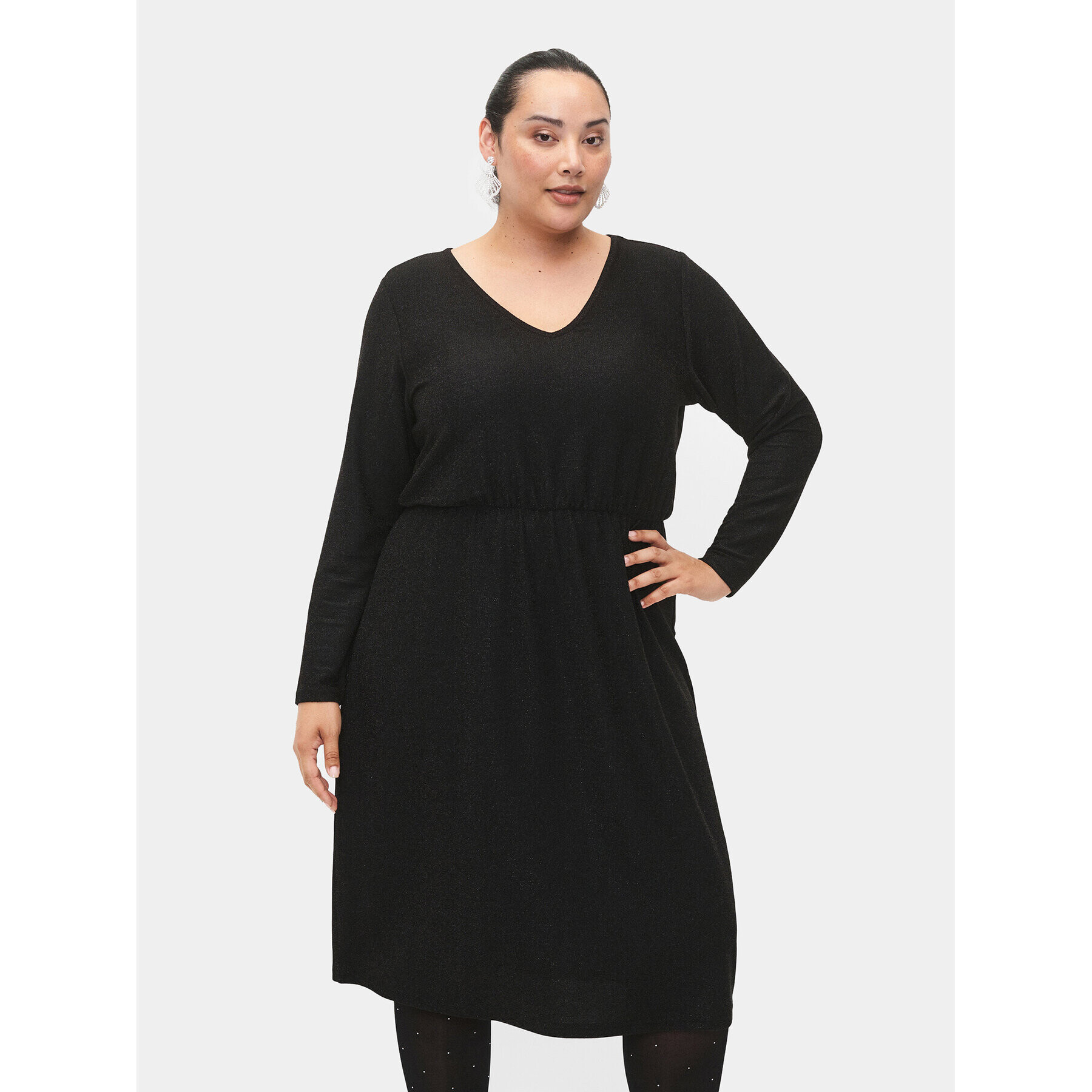 Zizzi Ежедневна рокля CA02376F Черен Regular Fit - Pepit.bg
