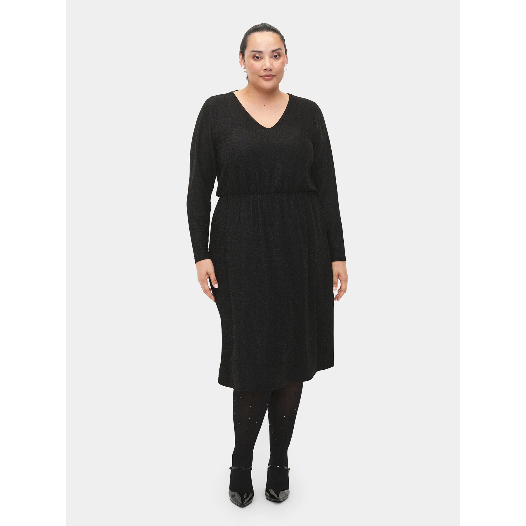 Zizzi Ежедневна рокля CA02376F Черен Regular Fit - Pepit.bg