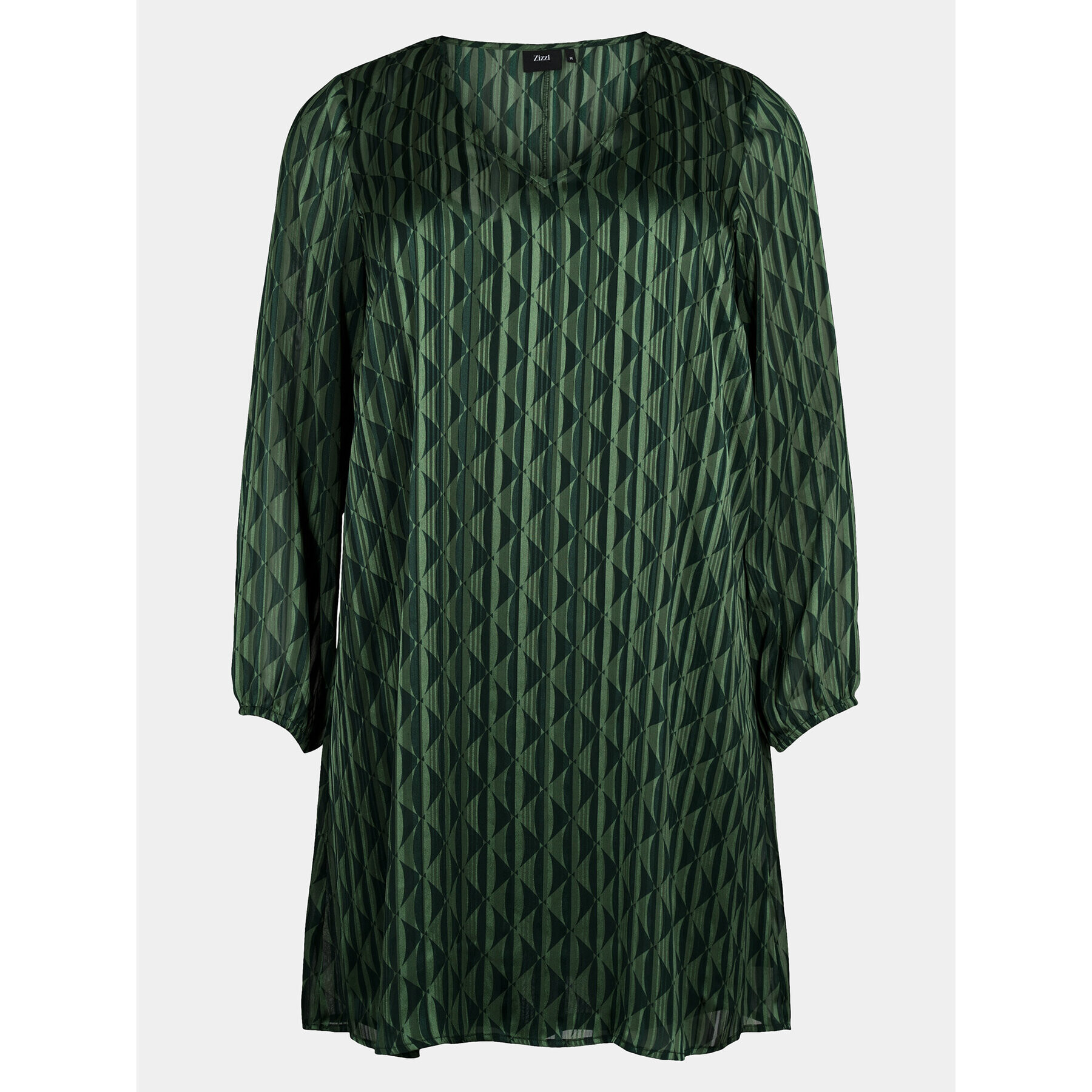 Zizzi Ежедневна рокля M02356B Зелен Regular Fit - Pepit.bg