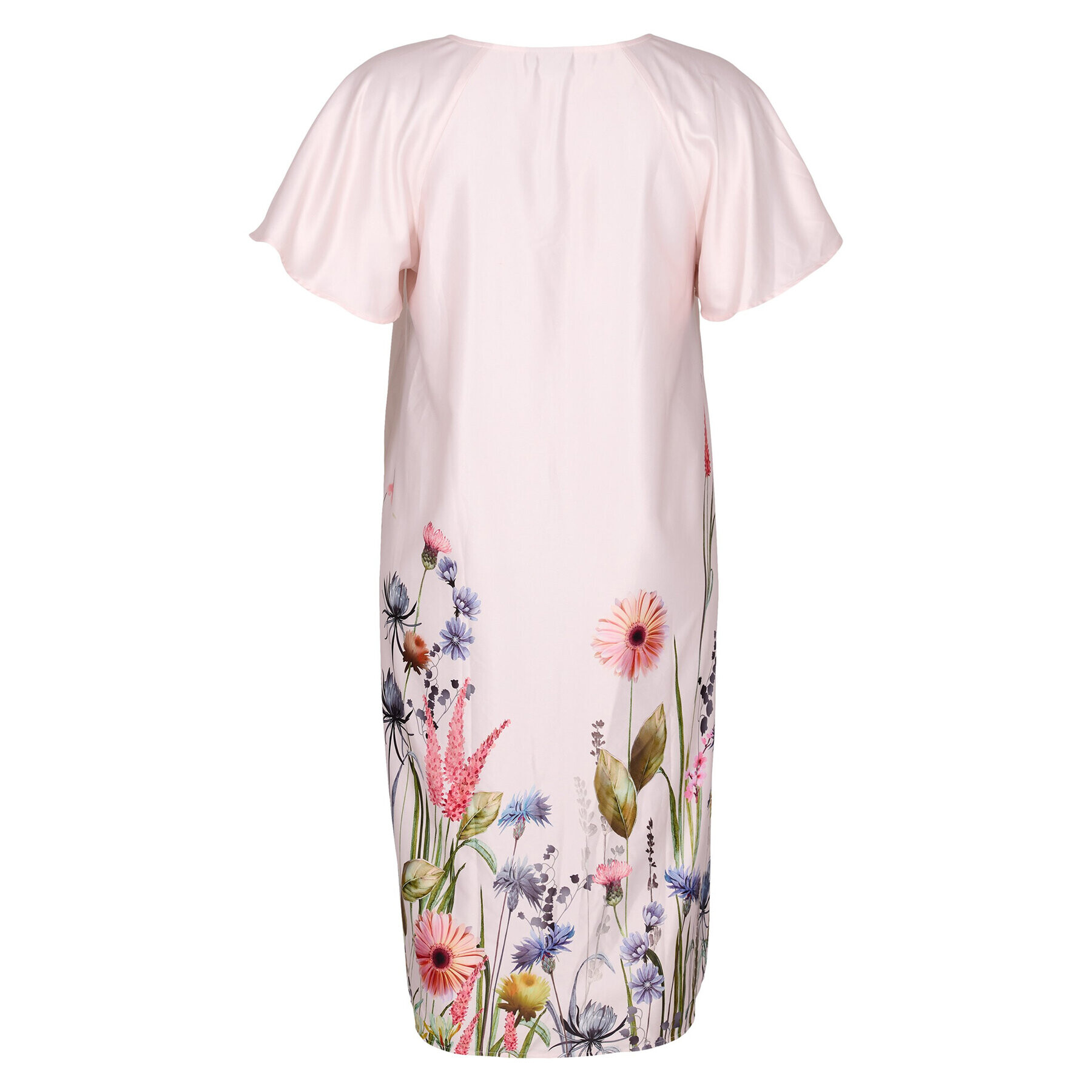 Zizzi Ежедневна рокля M58843A Бял Loose Fit - Pepit.bg