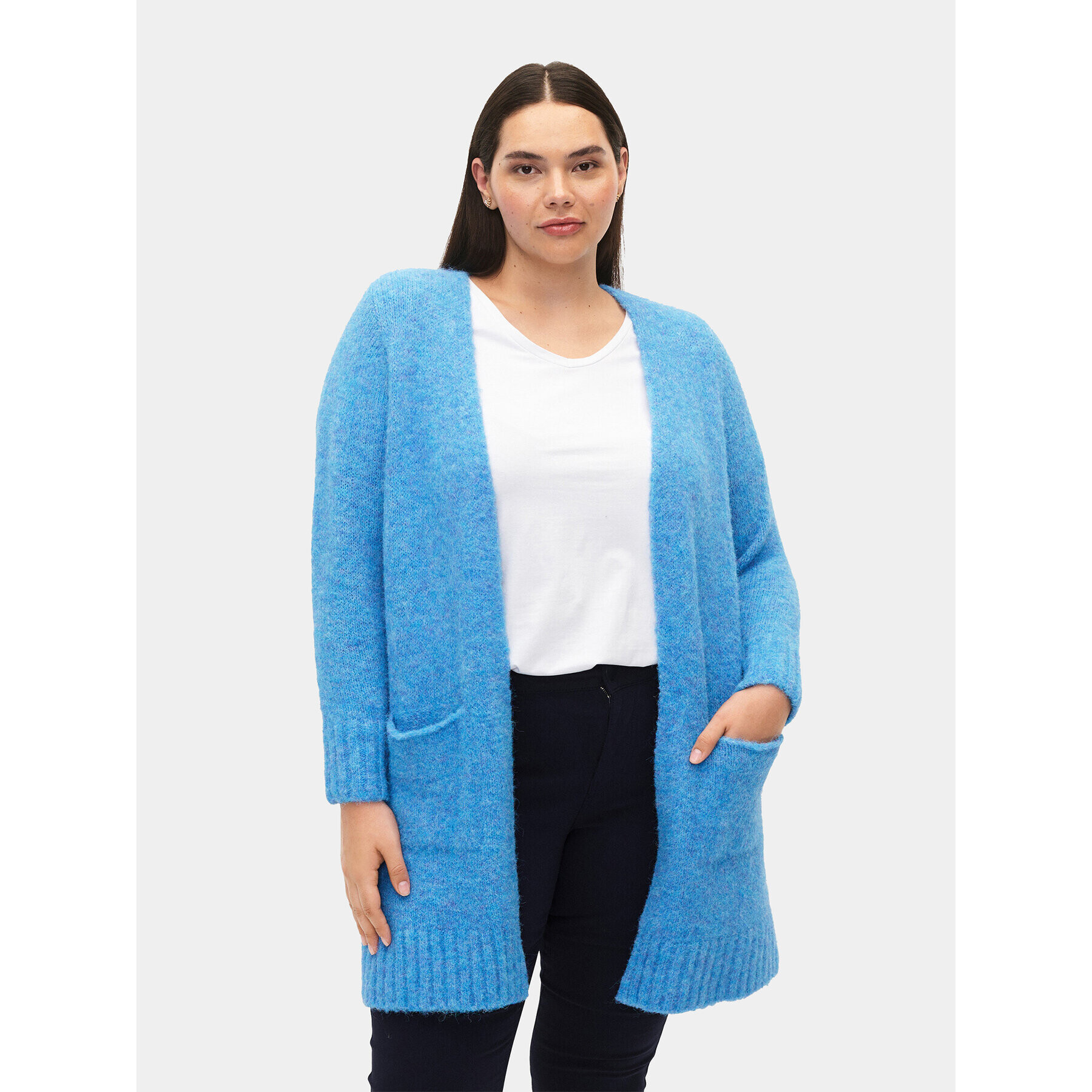 Zizzi Кардиган M61203A Син Regular Fit - Pepit.bg
