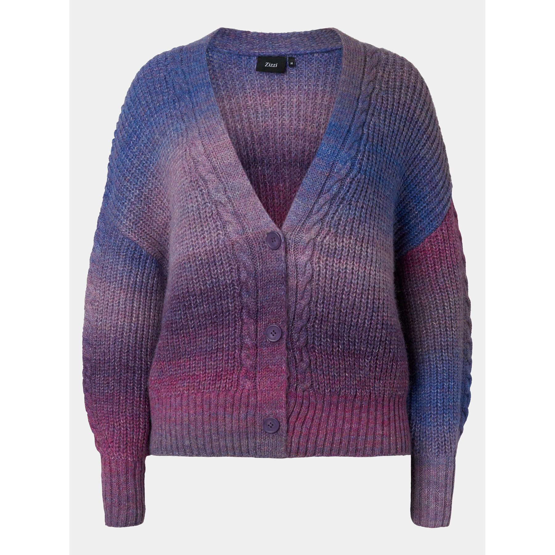 Zizzi Кардиган M61214A Виолетов Regular Fit - Pepit.bg