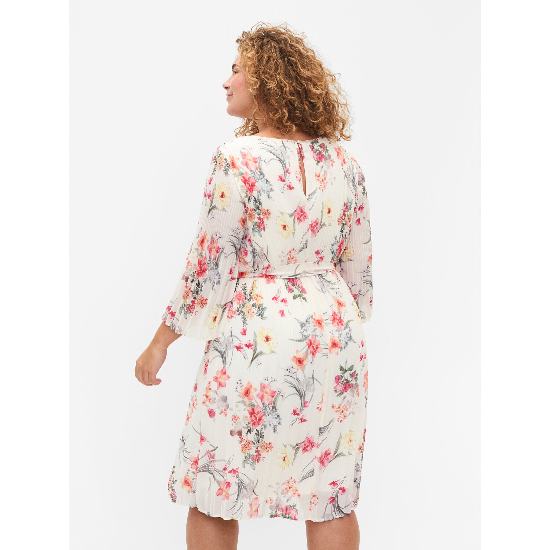 Zizzi Лятна рокля CA06015A Бял Regular Fit - Pepit.bg