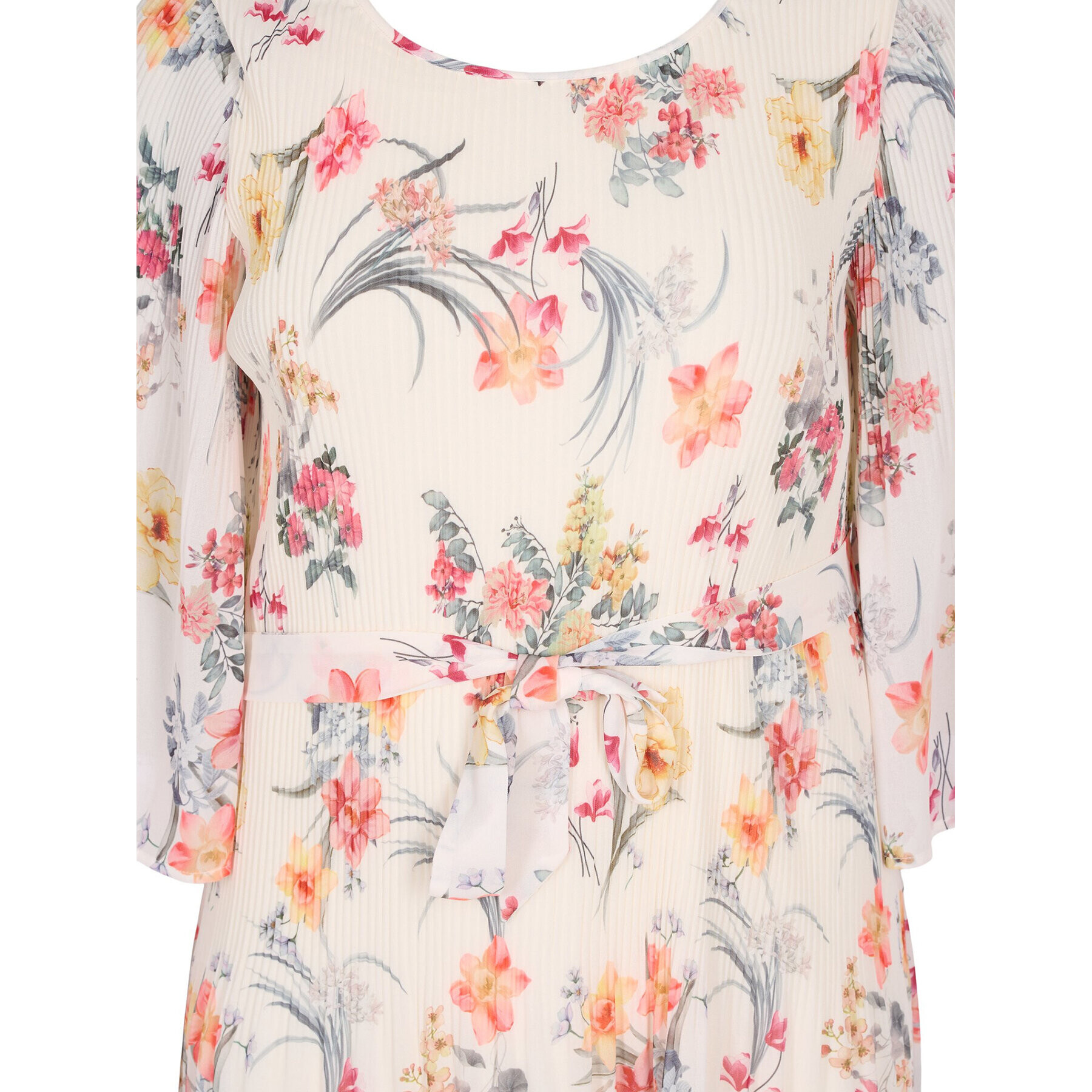 Zizzi Лятна рокля CA06015A Бял Regular Fit - Pepit.bg