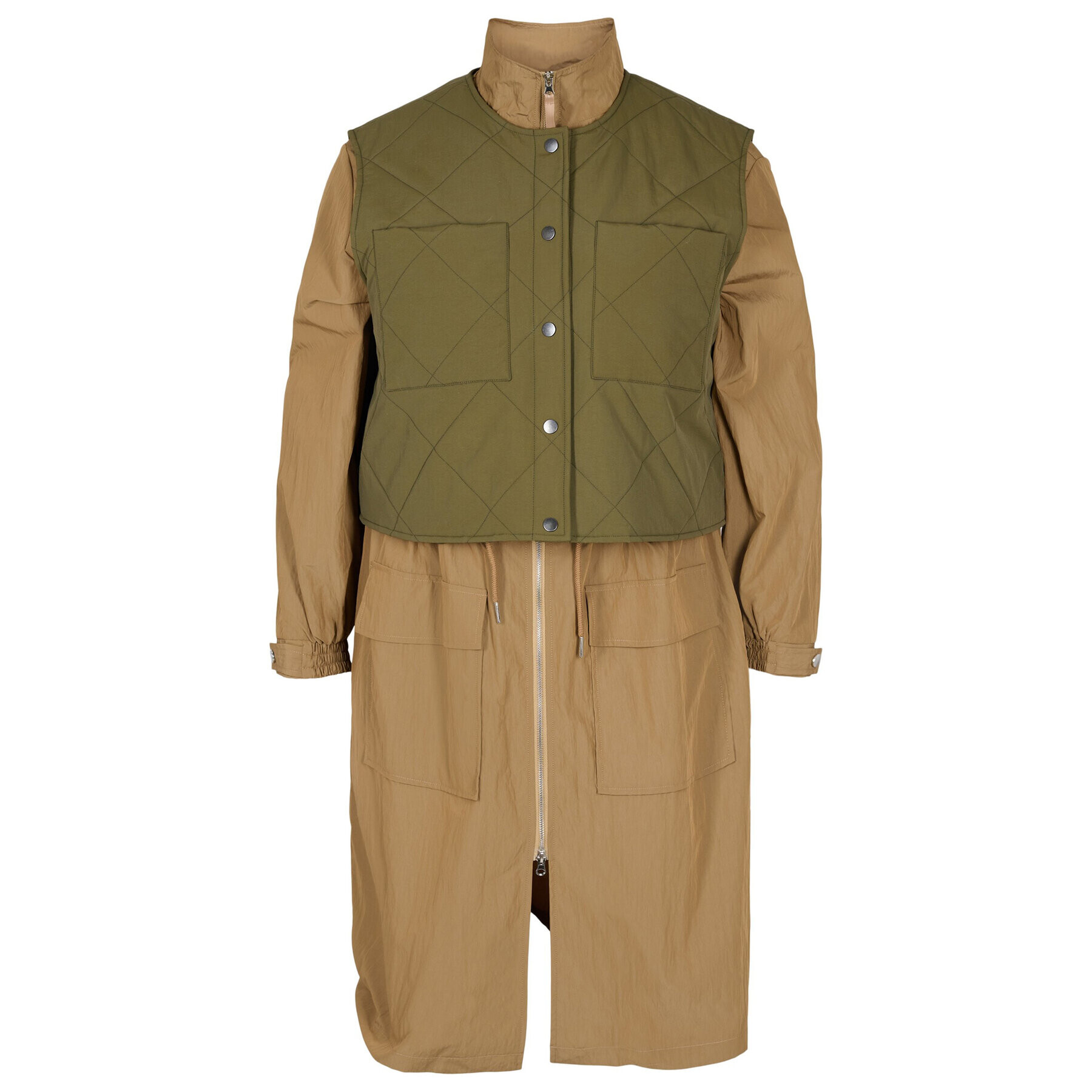 Zizzi Парка M61166A Бежов Regular Fit - Pepit.bg