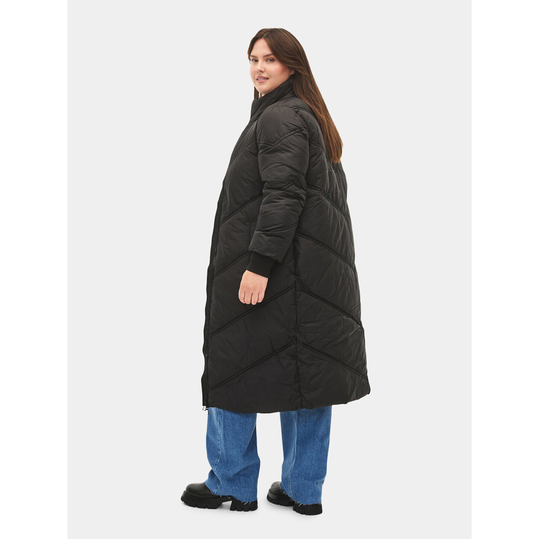Zizzi Пухено яке CA61229A Черен Regular Fit - Pepit.bg