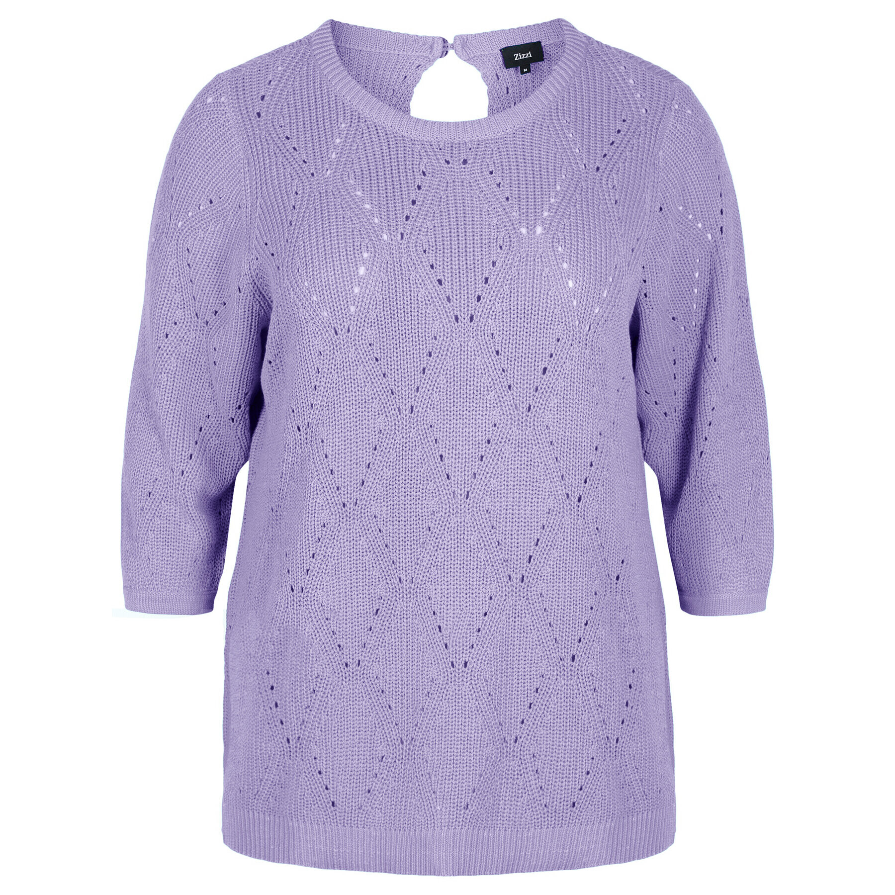 Zizzi Пуловер M61150B Виолетов Regular Fit - Pepit.bg