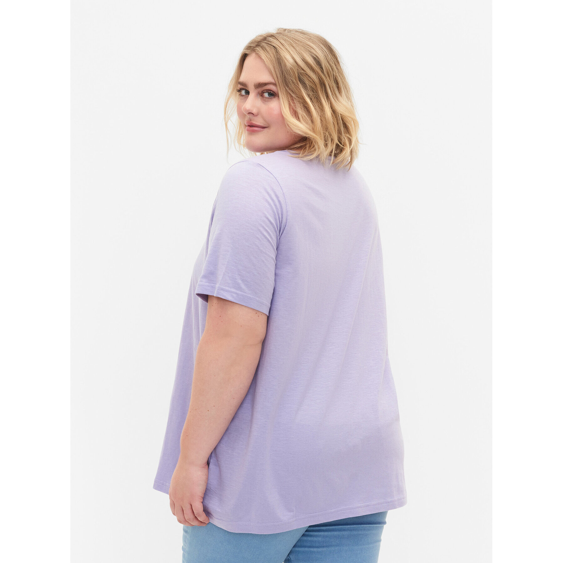 Zizzi Тишърт V50220A Виолетов Regular Fit - Pepit.bg