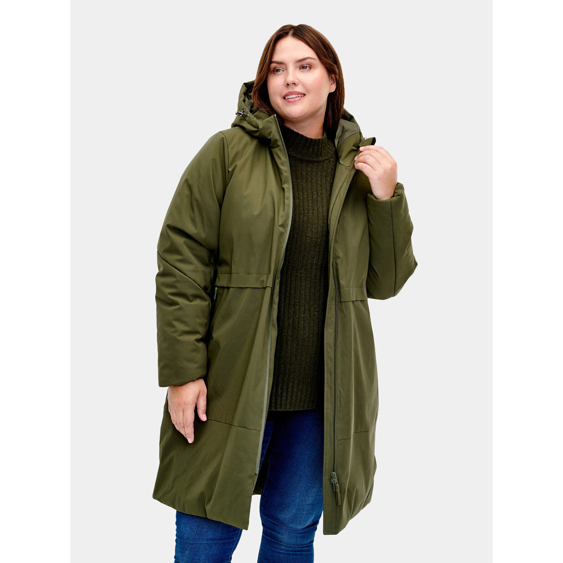Zizzi Зимно яке CA52812B Зелен Regular Fit - Pepit.bg