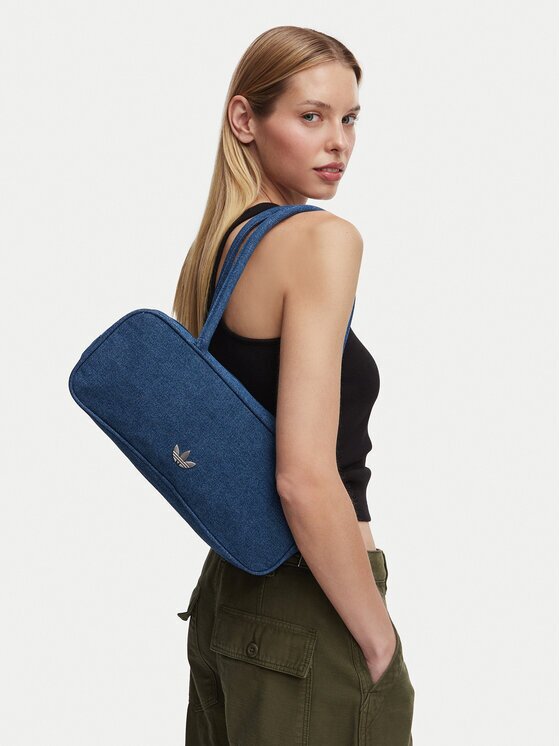 adidas Дамска чанта Adicolor Elongated Airliner Denim Bag KD7875