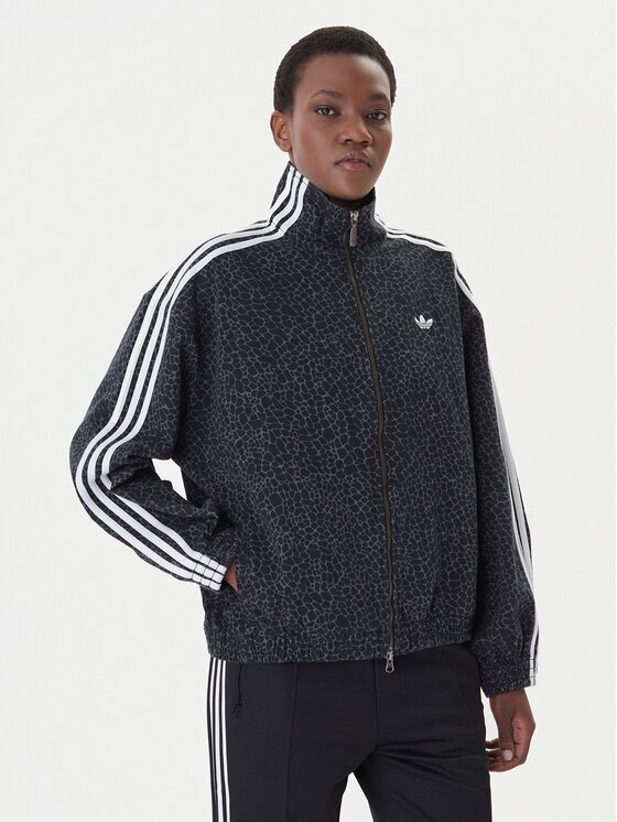 adidas Дънково яке Firebird Aop KD8809 Oversize
