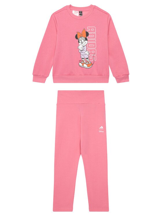 adidas Комплект суитшърт и клин Disney Minnie Mouse JL9201 Regular Fit