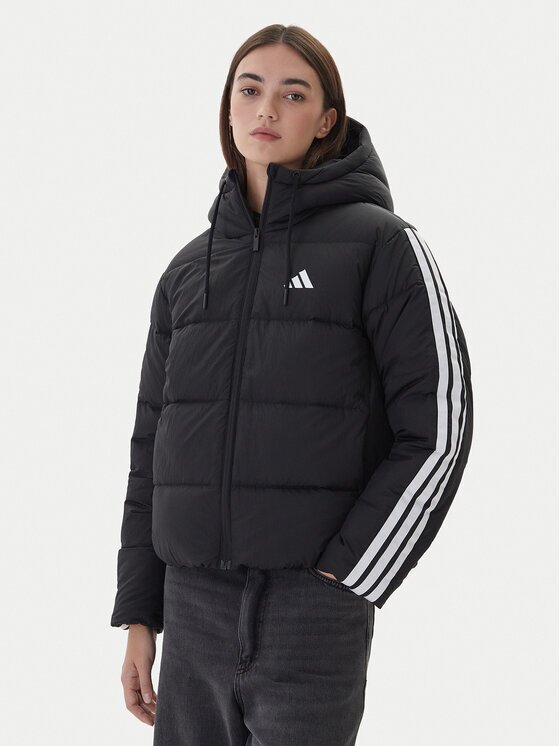 adidas Пухено яке Essentials Climawarm 3-Stripes JW3429 Loose Fit