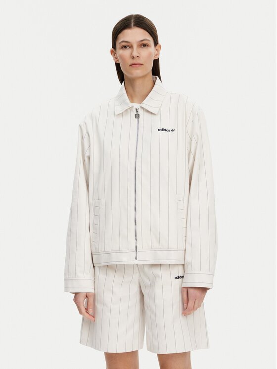 adidas Риза-яке Pinstripe Harrington JJ3476 Loose Fit