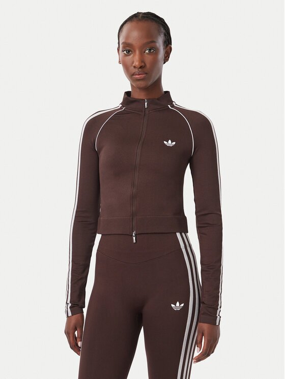 adidas Суитшърт Essentials 3 Stripes Seamless Tracktop KX8418 Slim Fit