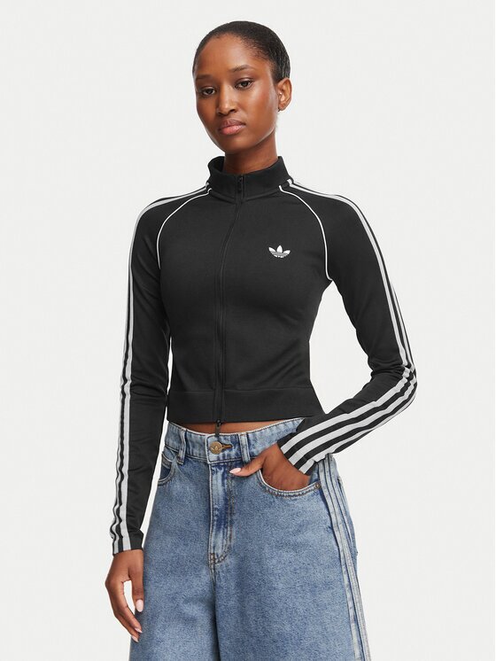 adidas Суитшърт Essentials 3 Stripes Seamless Tracktop KX8420 Slim Fit