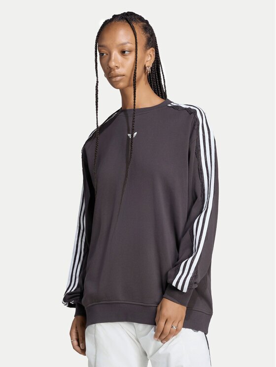 adidas Суитшърт Lace 3 Stripes Crew LG4251 Regular Fit