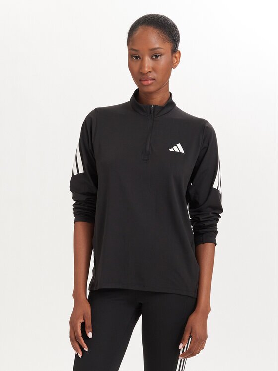 adidas Суитшърт от техническо трико Iconic Running JZ5149 Regular Fit