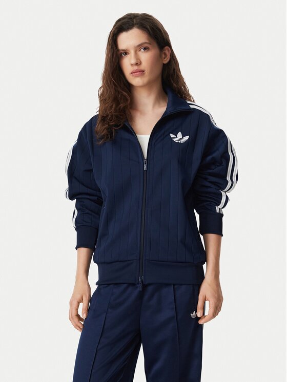 adidas Суитшърт Pinstripe Firebrid Loose Tracktop KS9984 Regular Fit
