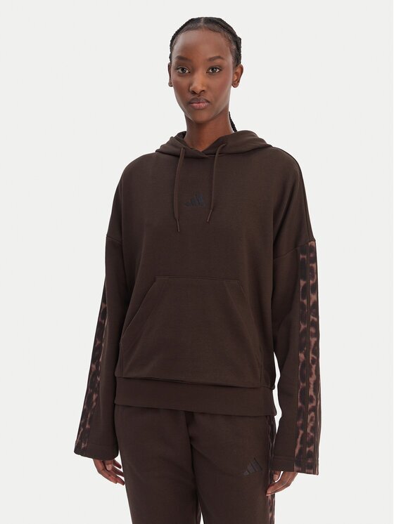 adidas Суитшърт Seasonal Essentials Leopard Print KA4683 Loose Fit
