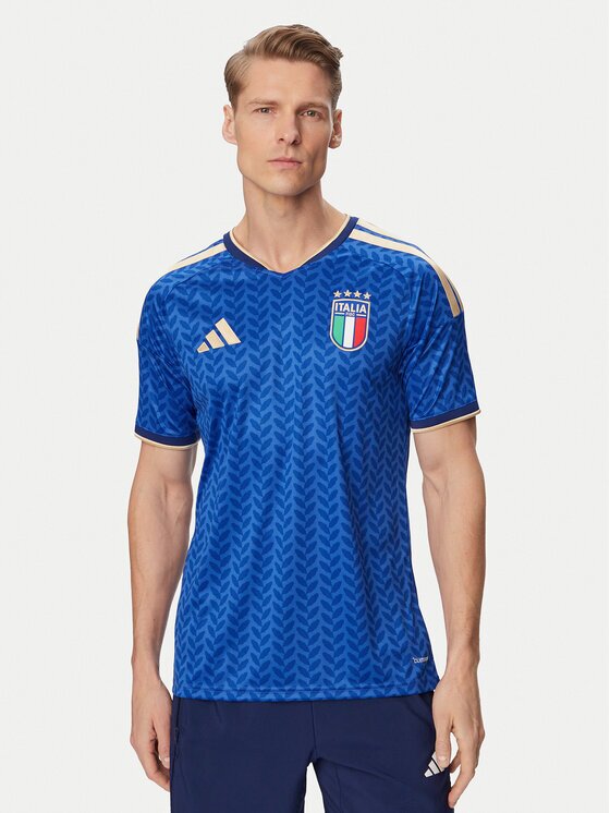 adidas Тениска от техническо трико Italy 26 Home Replica JL6937 Slim Fit