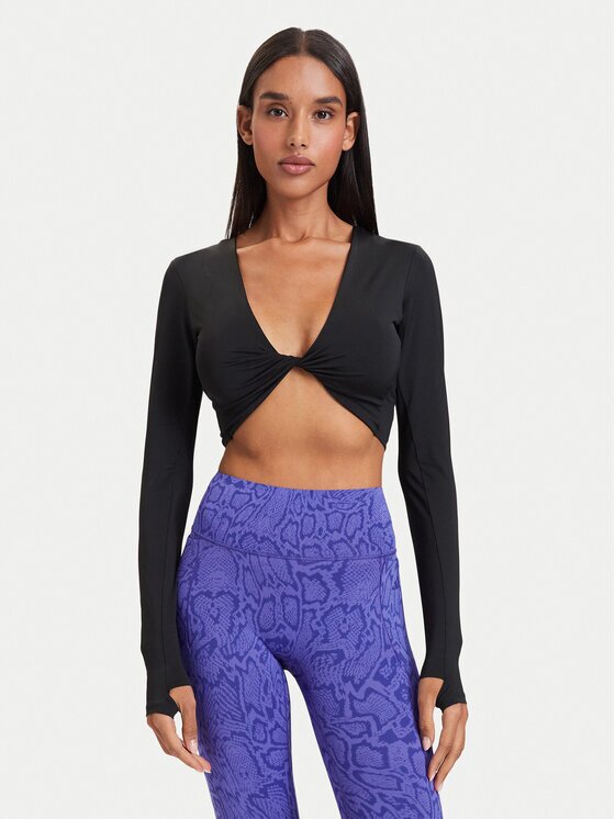 adidas Тениска от техническо трико Primelift Workout Twist Reversible Long Sleeve KF4131 Slim Fit