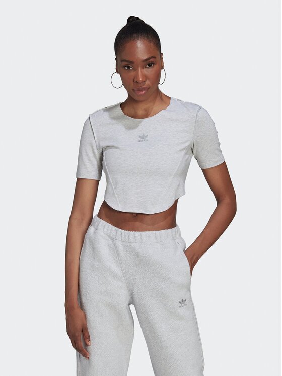 adidas Тишърт Crop Loungewear HL9130 Regular Fit