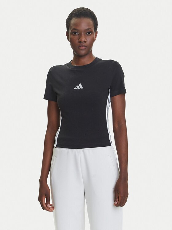 adidas Тишърт Essentials 3-Stripes JC8325 Slim Fit