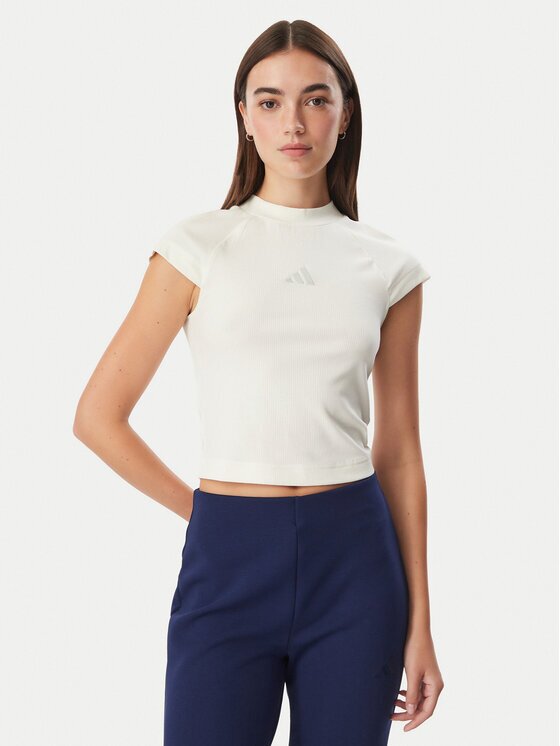 adidas Тишърт Kit Small Logo Rib KT0289 Slim Fit