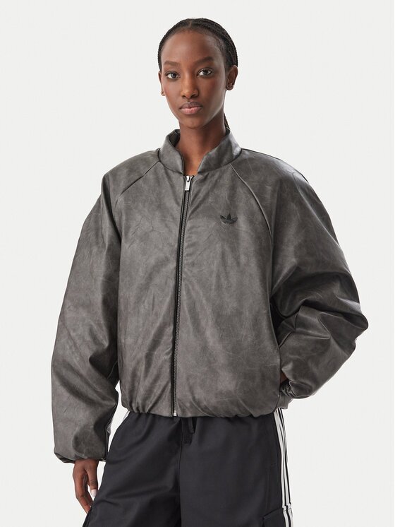 adidas Яке от имитация на кожа Sst Cropped KT4240 Regular Fit