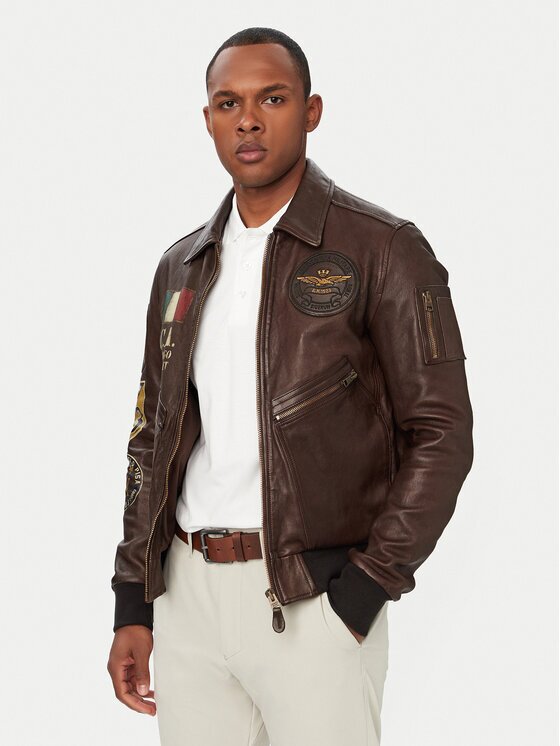 Aeronautica Militare Кожено яке 261PN5056U100839 Regular Fit