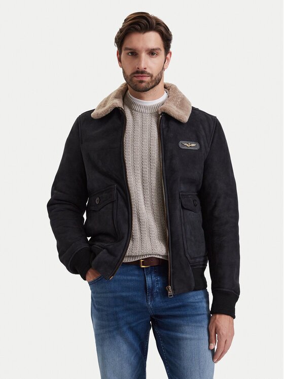 Aeronautica Militare Кожено яке 262PN0167U100876 Regular Fit