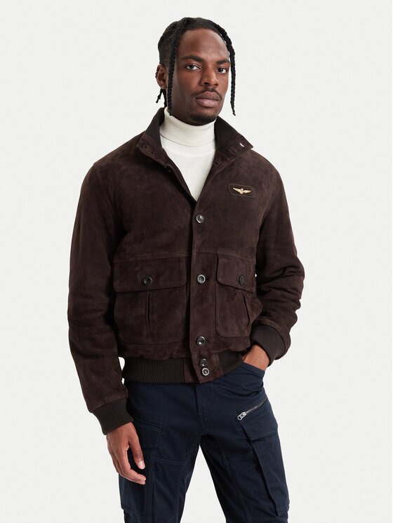 Aeronautica Militare Кожено яке 262PN0965UPL00327 Regular Fit