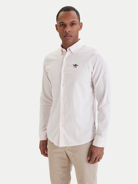 Aeronautica Militare Риза 261CA1320UCT03532 Светлосиньо Regular Fit