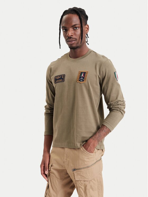 Aeronautica Militare Тениска с дълъг ръкав 262TS2568UJ00703 Regular Fit